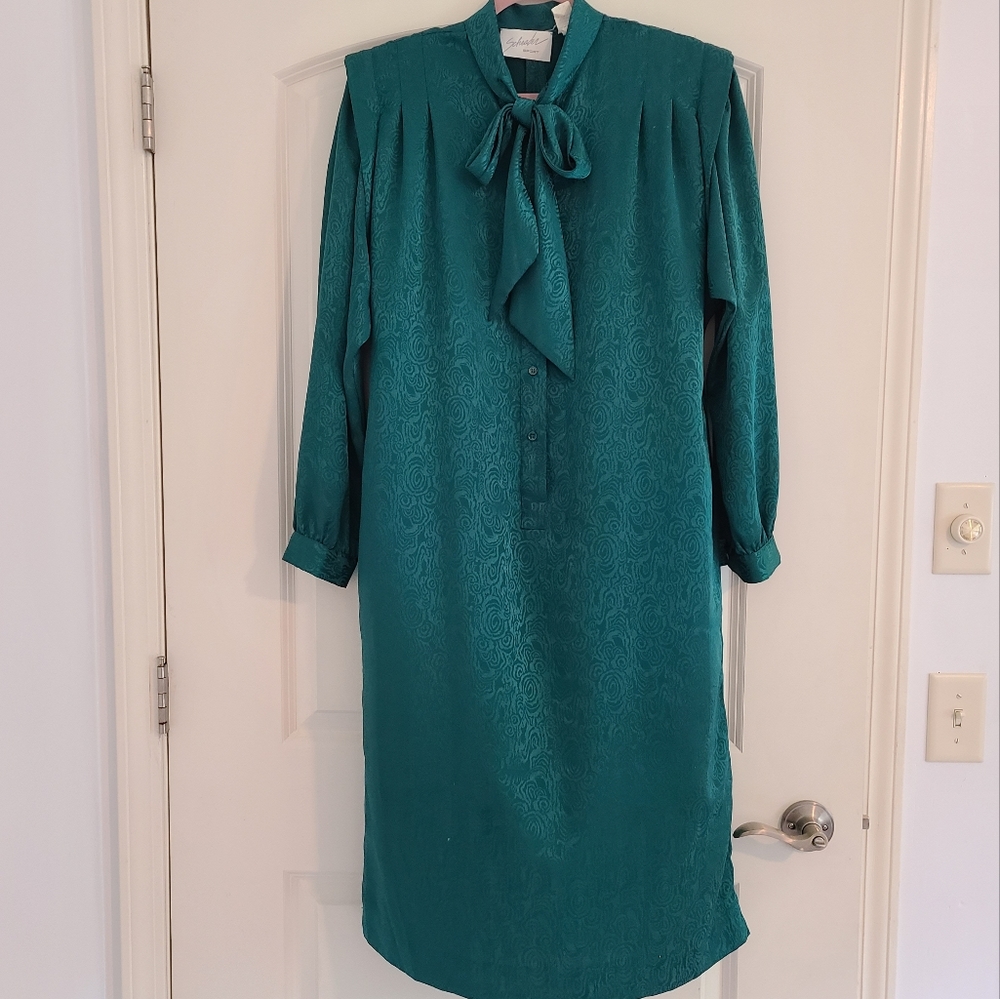 Vintage Golden Girls Satin 80s Dress